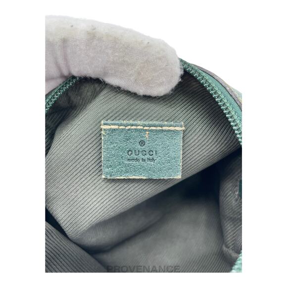 🔴 Gucci Zip Pouch - GG Canvas Forest Green - Picture 7 of 8